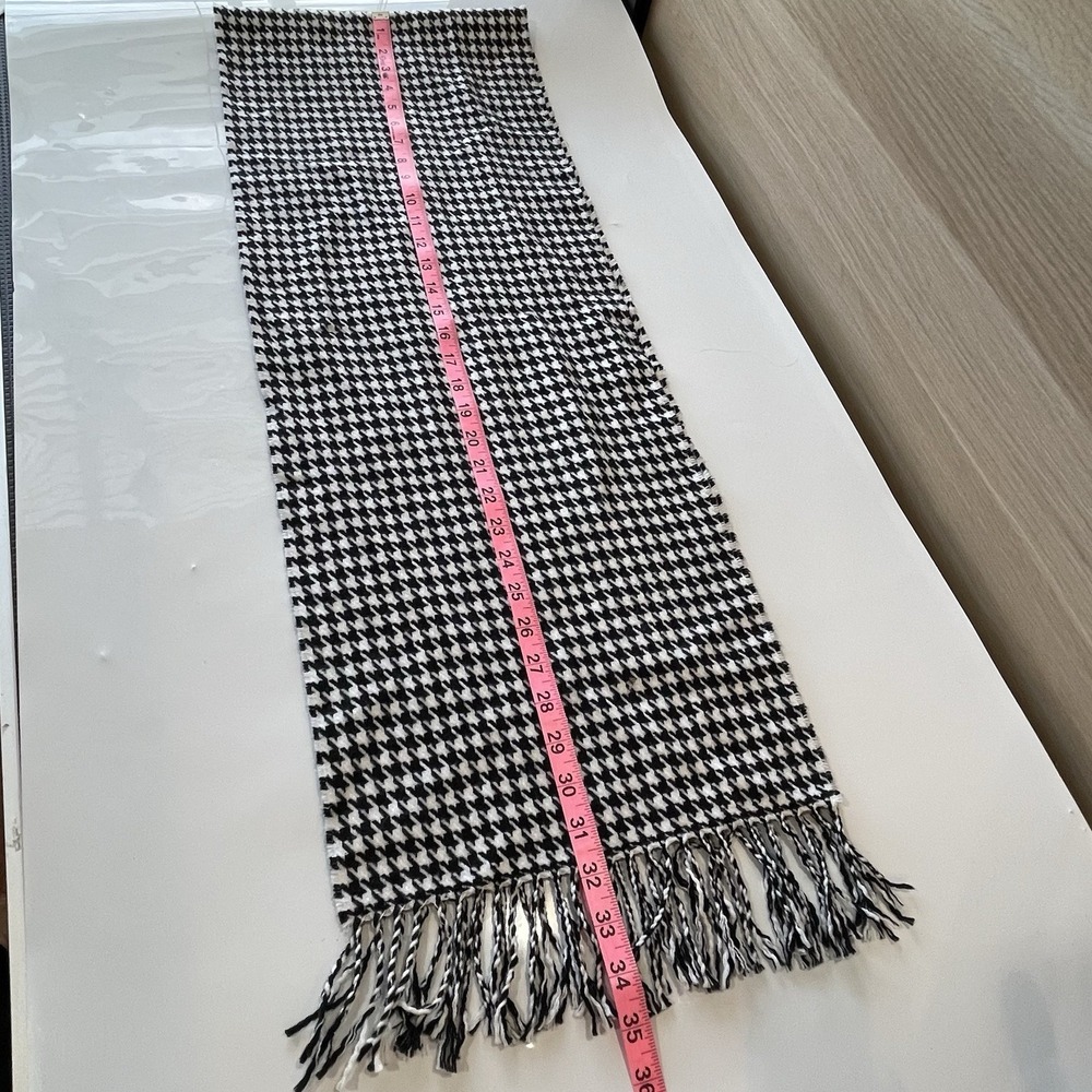 100% Cashmere Scarf Made In Scotland Luxury Knit Plaid Fringe Muffler Unisex - Picture 7 of 7